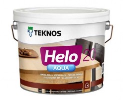фото: Teknos Helo Aqua 20 (Текнос Хело Аква 20) - Полуматовый лак для стен и пола.