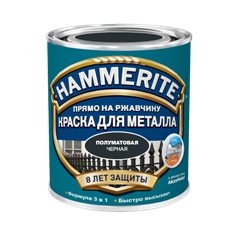 фото: Hаmmerite Гладкая Черная (Хаммерайт), - Краска по металлу полуматовая 