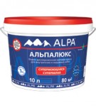 фото: Альпалюкс Альпа (ALPA), Белая/ Матовая/ 10л — моющаяся краска для внутренних работ