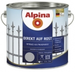 фото: Alpina Direkt auf Rost (Альпина Директ Ауф Рост) - Алкидная эмаль для металла,глянцевая (2,5л)