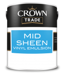 фото: Crown Mid Sheen (Краун Мид Шин), - Интерьерная краска для стен и потолков, полуматовая 5л