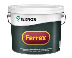 фото: Teknos Ferrex (Текнос Феррекс) — Антикоррозионная грунтовка серая, полуматовая. 