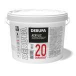 изображение: Derufa (Деруфа Интерьер 20), База А - Полуматовая акрилатная краска для стен
